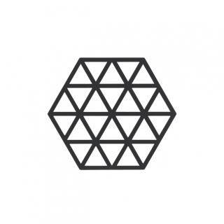 Silikonová podložka pod hrnec Triangles 1 ks, černá - Zone Denmark
