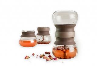 Skleněná čajová konvice s infuzérem Tea Infuser 500 ml, hnědá - Lékué
