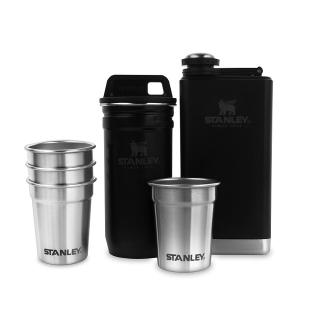 STANLEY Dárkový set Adventure series placatka/butylka 250ml + panáky 4ks černá mat