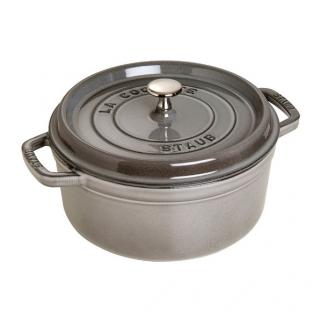 Staub Cocotte hrnec kulatý 24 cm/3,8l šedý