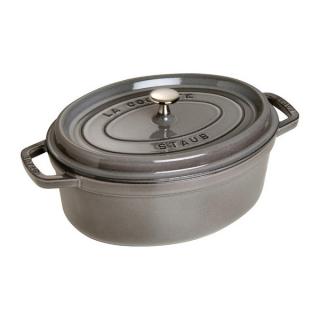 Staub Cocotte hrnec oválný 27 cm/3,2l šedý