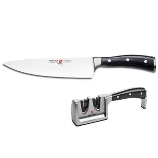 Wüsthof CLASSIC IKON Kuchařský nůž 20 cm + brousek na nože 4596/20+4348