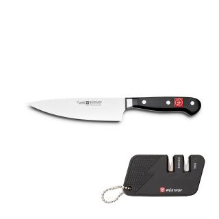Wüsthof CLASSIC Kuchařský nůž 16 cm + kapesní brousek 4581-7/16+4342
