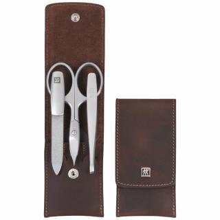 Zwilling BT Manicure TWINOX manikúra 3 ks kůže hnědá 97405-007