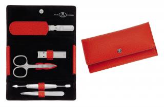 Zwilling BT Manicure TWINOX manikúra 5 ks kůže červená 97092-002
