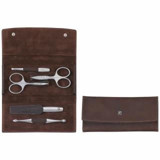 Zwilling BT Manicure TWINOX manikúra 5 ks kůže hnědá 97407-007