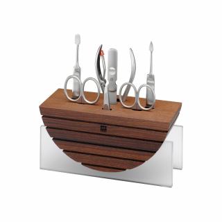 Zwilling BT Manicure TWINOX manikúra koupelnový stojan 7 ks sklo/dřevo 97287-000