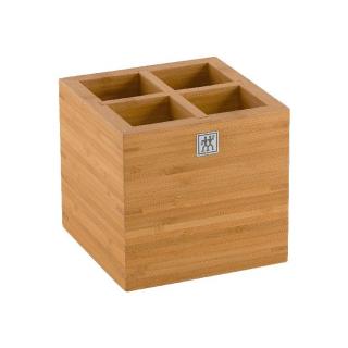 Zwilling TWIN Pure black Box na příbory 16x15x16 cm bambus 37880-101