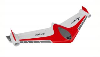 Amewi létající křídlo Eagle Twin V2 PNP červené (Model letadla&amp;nbsp;Eagle Twin V2 40mm,&amp;nbsp;rozpětí křídel&amp;nbsp;1019 mm, vynikající letové vlastnosti. PNP sada, vhodné pro pokročilé a profesionály, rychlost až 180 km/h, barva červená.&amp;nbs