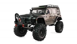 Amewi RC auto AMXRock Crosstrail Crawler 4WD 1:10 ARTR metalický antracit (AMXRock Crosstrail Crawler&amp;nbsp;4WD v měřítku&amp;nbsp;1:10,&amp;nbsp;ochrana elektroniky, Hobbywing WP-1060 60A Brushed ESC s Mountainbreak, pevný hliníkový rám, diferenciály 