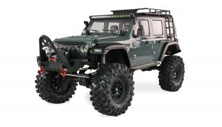 Amewi RC auto AMXRock Crosstrail Crawler 4WD 1:10 ARTR světle šedý (AMXRock Crosstrail Crawler&amp;nbsp;4WD v měřítku&amp;nbsp;1:10,&amp;nbsp;ochrana elektroniky, Hobbywing WP-1060 60A Brushed ESC s Mountainbreak, pevný hliníkový rám, diferenciály z kovu,