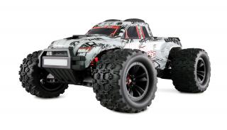 Amewi RC auto Hyper Go MTX10 MonsterTruck Brushless ARTR 1:10 šedé (&lt;P&gt;Amewi RC Monster Truck Hyper Go MTX10 v měřítku 1:10, brushless, ARTR, LED osvětlení. nastavitelný podvozek, ocelové převody, elektronika odolná proti stříkající vodě, diferenciá