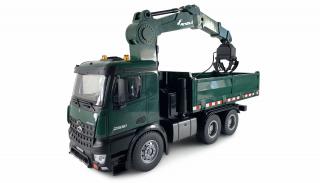 Amewi RC auto Mercedes-Benz, 2xdrapák, sklápění, LED, proporcionální RTR sada. (&lt;P&gt;AMEWI RC Mercedes-Benz s jeřábovým ramenem RTR, 2x drapák, proporcionální, licencovaný&lt;/P&gt;)