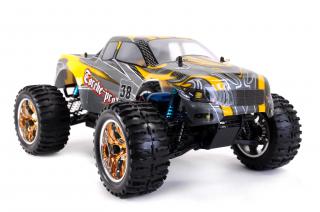 Amewi RC auto Torche Pro Monster Truck Brushless 1:10 (AMEWI RC auto TORCHE PRO MONSTER TRUCK Brushless 1:10 4WD RTR, plně proporcionální, 8x olejové&amp;nbsp;ALU tlumiče, kovová kuličková ložiska, voděodolná elektronika, RTR, 65+ km/h)