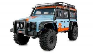 Amewi RC crawler ALLRock H8 Scale Brushless 1:8 ARTR modrooranžový (&lt;P&gt;Amewi RCcrawler ALLRock H8 Scale v měřítku 1:8, brushless, ARTR, výkonný bezkomutátorový motor, kovové servo 35kg, kovové převody, LED osvětlení se 140 diodami, zamykatelné difer
