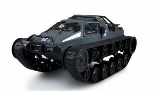 Amewi RC pásové vozidlo Military police 1:12 šedá RTR sada (Military police&amp;nbsp;pásový vůz 1:12, 2,4 GHz, otočky 360°, LED osvětlení, otevíratelná dvířka, 5 cm světlá výška, RTR sada)