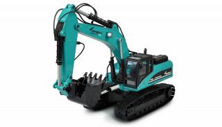 Amewi RC pásový bagr G704E 1:16 petrolejově zelený (&lt;P&gt;Celokovový PROFESIONÁLNÍ pásový bagr&amp;nbsp;G704E s funkčním  rychloupínákem  v měřítku 1:16.&amp;nbsp;2,4Ghz, zvukový, světelný a kouřový modul,&amp;nbsp;23 ovládacích kanálů, v balení i funk