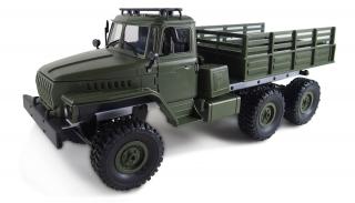 Amewi RC sovětský vojenský truck Ural 1:12 (Sovětský vojenský truck URAL 6x6 1:12&amp;nbsp;RTR proporcionální, LED osvětlení)