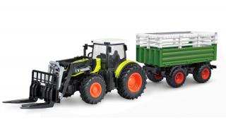 Amewi RC Traktor s  XL příslušenstvím 1:24, světla, zvuk (&lt;P&gt;Amewi&amp;nbsp;RC Traktor čelní nakladač s vidlemi a XL příslušenstvím, světla, zvuk, 1:24, RTR - kompletní&amp;nbsp;sada.&lt;/P&gt;)