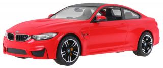 BMW M4 Coupe 1:14, RASTAR, licence, LED, metalický lak, odružená př. kola, červená (BMW M4 Coupe 1:14, 27 MHz, oficiální licence, LED osvětlení, metalický lak, odružená přední kola, ráfky s gumovými pneumatikami, červená)