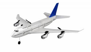 Boeing 747 RC letadlo se stabilizací, 3ch - motory a výškovka, 495mm, RTF 2,4GHz, EPP (&lt;P&gt;Maketa Boeing 747 pro začátečníky se stabilizací 3 kanály, ovládané motory a výškovka,&amp;nbsp;rozpětí 495mm, RTF.&lt;/P&gt;)