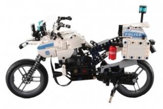CaDA RC stavebnice Policejní motorka 1:14 (CaDA Policejní motorka,&amp;nbsp;539 dílků, 2,4 GHz)