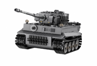 CaDA RC stavebnice RC Tank German Tiger 925 dílků (CaDA stavbnice tank Germen Tiger 2v1 RC stavebnice modelu,&amp;nbsp;funkční dělo, otočná věž,&amp;nbsp;DEMO režim, obsahuje kompletní RC výbavu,&amp;nbsp;925 dílů.)