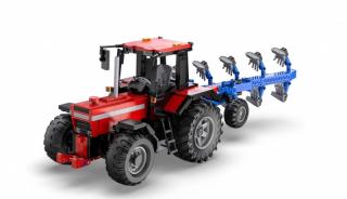 CaDA RC stavebnice RC Traktor s pluhem 1675 dílků (CaDA stavbnice Traktor s&amp;nbsp;pluhem 2v1 RC stavebnice, 1675 dílků.)