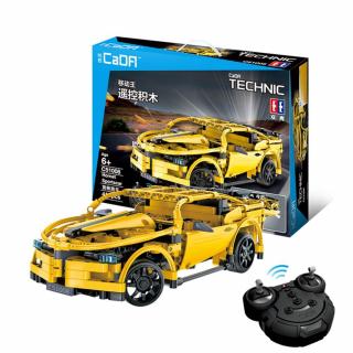 CaDA RC stavebnice Sporťák 1:14 (CaDA Hornet Sportscar, 419 dílků, 2v1, otevíratelná kapota, 2,4 GHz)
