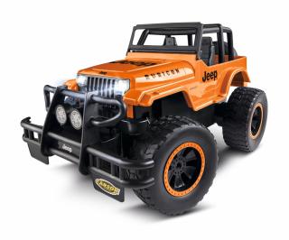 Carson RC auto Jeep Wrangler 1:12 (Jeep Wrangler 1:12, 2,4 Ghz, 2WD, LED,&amp;nbsp;odpruženo, RTR, barva oranžová.)