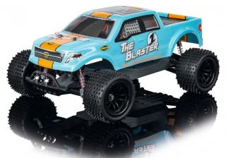 Carson RC auto The Blaster 1:10 modrá (The Blaster&amp;nbsp;od firmy Carson v měřítku 1:10. LED světla, 100% RTR, zadní pohon.)