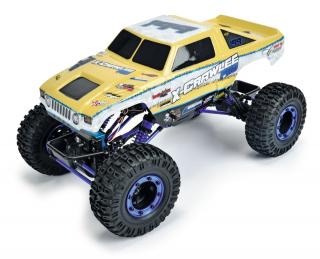 Carson RC auto X-Crawlee PRO 1:10 žlutá (X-CRAWLEE PRO 2.4G, 1:10, 4WD, olejové tlumiče v hliníku, ráfky beadlock, kardanové hřídele, servo CS-6,&amp;nbsp;duralové&amp;nbsp;šasí&amp;nbsp;podvozku,&amp;nbsp;100% RTR)