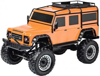 Carson RC Land Rover Defender Rock Crawler 1:8 oranžová (LAND ROVER DEFENDER v obří velikosti 1:8. Plně proporcionální, kovové převody, 2,4 Ghz, LED, nárazuvzdorná karoserie, plně odpruženo, RTR, oranžová)