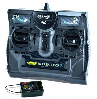Carson RC souprava Reflex Stick II, 6 Kanál, 2,4GHz (RC souprava&amp;nbsp;Reflex&amp;nbsp;Stick II&amp;nbsp;od&amp;nbsp;firmy CARSON,&amp;nbsp;6 kanál, 2,4GHz s přijímačem)