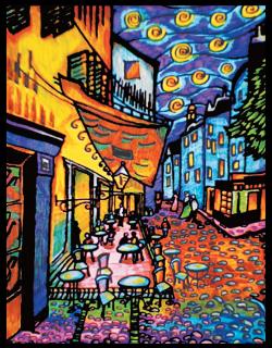 Colorvelvet Sametový obrázek Café d´Arles 47x35cm (&lt;P&gt;&lt;STRONG&gt;Velký sametový obrázek, vel. L - Café d´Arles&lt;/STRONG&gt;&lt;STRONG&gt;.&lt;/STRONG&gt;&lt;/P&gt;)
