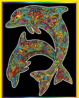 Colorvelvet Sametový obrázek Delfín 47x35cm (&lt;P&gt;&lt;STRONG&gt;VELKÝ SAMETOVÝ OBRÁZEK - DELFÍN.&lt;/STRONG&gt;&lt;/P&gt;)