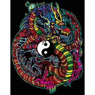 Colorvelvet Sametový obrázek Drak Yin a Yang 47x35cm (&lt;P&gt;&lt;STRONG&gt;Velký sametový obrázek, vel. L - Drak Yin a Yang.&lt;/STRONG&gt;&lt;/P&gt;)