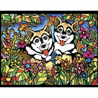 Colorvelvet Sametový obrázek Husky 21x29,7cm (&lt;P&gt;&lt;STRONG&gt;Sametový obrázek, vel. S&amp;nbsp;- Husky&lt;/STRONG&gt;&lt;STRONG&gt;.&lt;/STRONG&gt;&lt;/P&gt;)