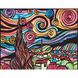 Colorvelvet Sametový obrázek Hvězdná noc 21x29,7cm (&lt;P&gt;&lt;STRONG&gt;Sametový obrázek, vel. S&amp;nbsp;- Hvězdná noc&lt;/STRONG&gt;&lt;STRONG&gt;.&lt;/STRONG&gt;&lt;/P&gt;)