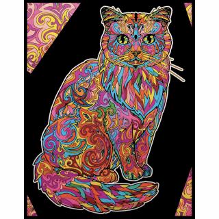 Colorvelvet Sametový obrázek Kočka 21x29,7cm (&lt;P&gt;&lt;STRONG&gt;Sametový obrázek, vel. S&amp;nbsp;- Kočka&lt;/STRONG&gt;&lt;STRONG&gt;.&lt;/STRONG&gt;&lt;/P&gt;)