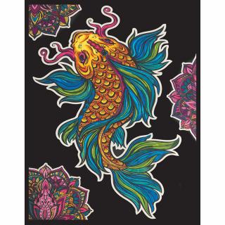 Colorvelvet Sametový obrázek Koi kapr 47x35cm (&lt;P&gt;&lt;STRONG&gt;Velký sametový obrázek, vel. L - Koi kapr&lt;/STRONG&gt;&lt;STRONG&gt;.&lt;/STRONG&gt;&lt;/P&gt;)