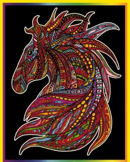 Colorvelvet Sametový obrázek Kůň 47x35cm (&lt;P&gt;&lt;STRONG&gt;VELKÝ SAMETOVÝ OBRÁZEK - KŮŇ.&lt;/STRONG&gt;&lt;/P&gt;)