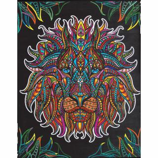 Colorvelvet Sametový obrázek Lev 47x35cm (&lt;P&gt;&lt;STRONG&gt;Velký sametový obrázek, vel. L - Lev.&lt;/STRONG&gt;&lt;/P&gt;)