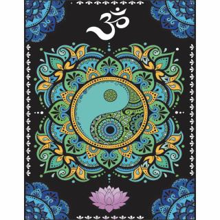 Colorvelvet Sametový obrázek Mandala Yin Yang 21x29,7cm (&lt;P&gt;&lt;STRONG&gt;Sametový obrázek, vel. S&amp;nbsp;- Mandala Yin Yang&lt;/STRONG&gt;&lt;STRONGgt;.&lt;/STRONG&gt;&lt;/P&gt;)