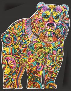 Colorvelvet Sametový obrázek Medvěd 47x35cm (&lt;P&gt;&lt;STRONG&gt;Velký sametový obrázek, vel. L - Medvěd.&lt;/STRONG&gt;&lt;/P&gt;)