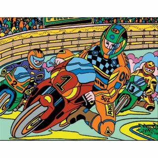 Colorvelvet Sametový obrázek Motorkář 21x29,7cm (&lt;P&gt;&lt;STRONG&gt;Sametový obrázek, vel. S&amp;nbsp;- Motorkář&lt;/STRONG&gt;&lt;STRONG&gt;.&lt;/STRONG&gt;&lt;/P&gt;)