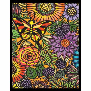 Colorvelvet Sametový obrázek Motýl s květinami 47x35cm (&lt;P&gt;&lt;STRONG&gt;Velký sametový obrázek, vel. L - Motýl s květinami.&lt;/STRONG&gt;&lt;/P&gt;)
