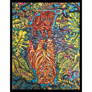 Colorvelvet Sametový obrázek Tygr/Kočka 47x35cm (&lt;P&gt;&lt;STRONG&gt;Velký sametový obrázek, vel. L - Tygr/Kočka&lt;/STRONG&gt;&lt;STRONG&gt;.&lt;/STRONG&gt;&lt;/P&gt;)