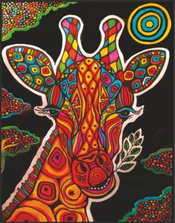 Colorvelvet Sametový obrázek Žirafa 47x35cm (&lt;P&gt;&lt;STRONG&gt;VELKÝ SAMETOVÝ OBRÁZEK - ŽIRAFA.&lt;/STRONG&gt;&lt;/P&gt;)
