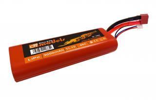 DF models LiPo 3S 11,1 V / 3000 mAh - 45C ve velikost 2S! T-Dean (&lt;p&gt;SENZACE VE VELIKOSTI 2S LIPO! Pohonný LiPo Akku pro XL auta v hardcase 11,1 V / 3000 mAh - 45C Pro Racing. &lt;/p&gt;)